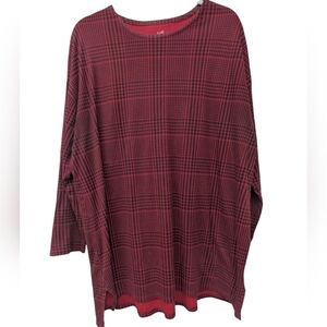 J. Jill size XL black and red plaid tunic